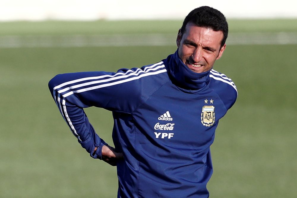 Argentina coach Lionel Scaloni during training at Ciudad Real Madrid, Valdebebas, Madrid, Spain, March 18, 2019. u00e2u20acu201d Reuters pic