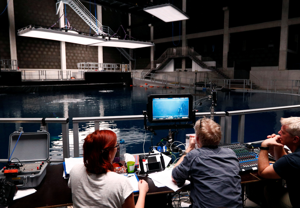 Director and technicians work in the underwater cinema studio u00e2u20acu02dcLitesu00e2u20acu2122 in the Brussels suburb of Vilvoorde, Belgium, January 29, 2019. u00e2u20acu201d Reuters pic 