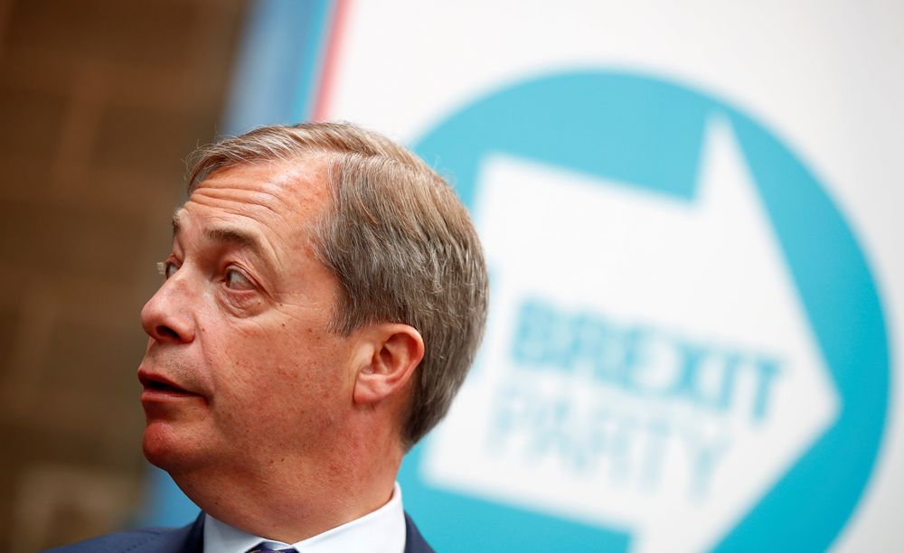 Nigel Farage attends the launch of the newly created u00e2u20acu02dcBrexit Partyu00e2u20acu2122 campaign for the European elections, in Coventry, Britain April 12, 2019. u00e2u20acu201d Reuters pic