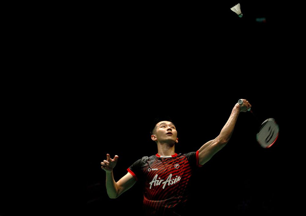 National player Chong Wei Feng in action match against Japanu00e2u20acu2122s Tsuneyama Lens on the second day of the 2019 Malaysia Open at the Axiata Arena in Bukit Jalil, April 3, 2019. He was defeated 21-12, 21-12. u00e2u20acu201d Bernama pic