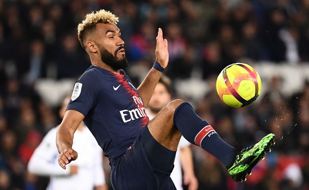 PSGu00e2u20acu2122s Cameroon forward Eric-Maxim Choupo-Moting kicks the ball in the French L1 match PSG vs Strasbourg, April 7, 2019 at the Parc des Princes stadium in Paris. u00e2u20acu201d AFP pic