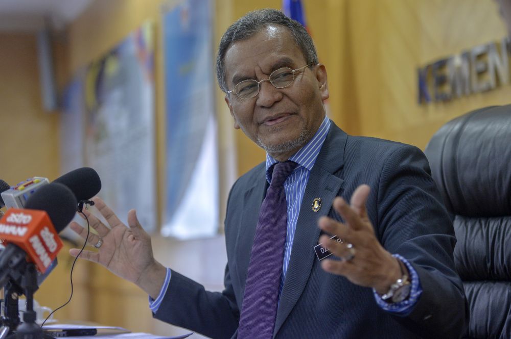 Health Minister Datuk Seri Dzulkefly Ahmad speaks during a media interview in Putrajaya April 30, 2019. u00e2u20acu2022 Picture by Mukhriz Hazim