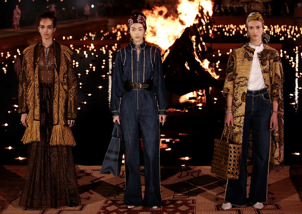 Models present creations during the Cruise 2020 collection show for French fashion house Dior in Marrakech, Morocco April 29, 2019. — Reuters pic       
