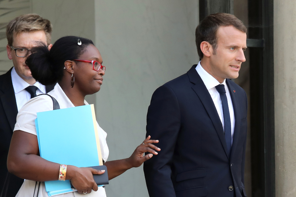 In this file photo taken October 17, 2017 then public relations adviser of French president Sibeth Ndiaye and French president Emmanuel Macron leave the Elysee palace, in Paris. u00e2u20acu201d AFP pic  