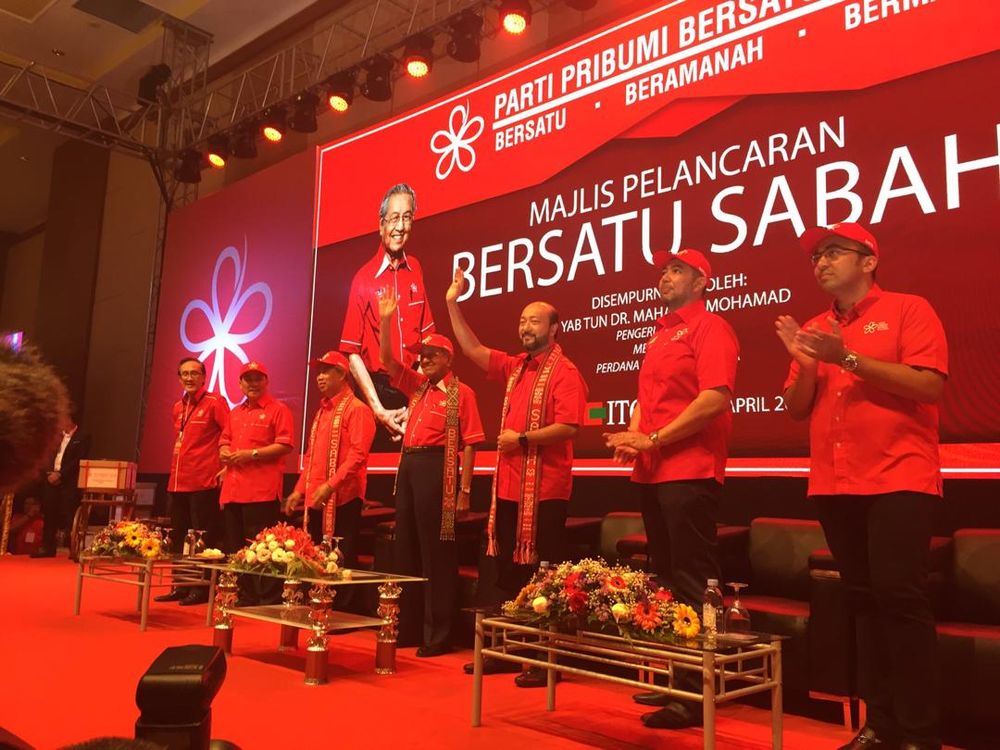 Parti Pribumi Bersatu Malaysia chairman Tun Dr Mahathir Mohamad attends the launching of the partyu00e2u20acu2122s Sabah branch in Penampang, April 6, 2019. u00e2u20acu201d Picture by Julia Chan