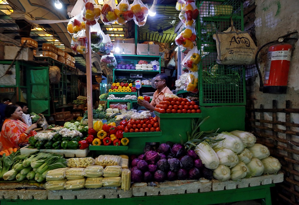 A vendor sells vegetables at a retail market in Kolkata, India December 12, 2018. u00e2u20acu201d Reuters pic         