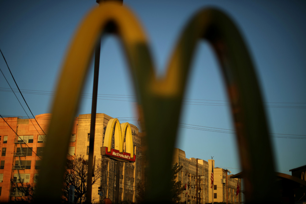 The logo of a McDonaldu00e2u20acu2122s Corp restaurant is seen in Los Angeles, California, US October 24, 2017. u00e2u20acu201d Reuters pic  