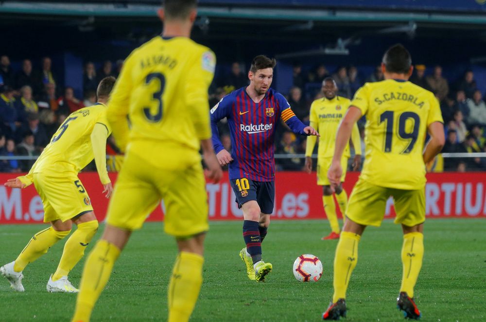 Barcelonau00e2u20acu2122s Lionel Messi in action during their La Liga match vs Villarreal in Estadio de la Ceramica, Villarreal, Spain, April 2, 2019. u00e2u20acu201d Reuters pic