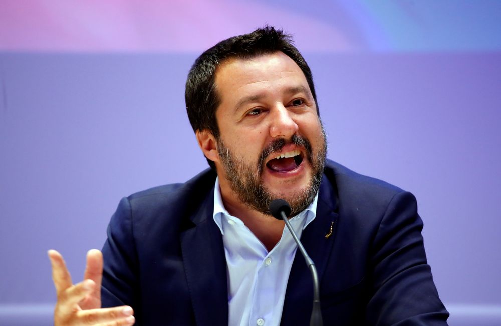 Matteo Salvini, Italyu00e2u20acu2122s Deputy Prime Minister and leader of the far-right League Party, speaks as he launches campaigning for the European elections, in Milan, Italy April 8, 2019. u00e2u20acu201d Reuters pic