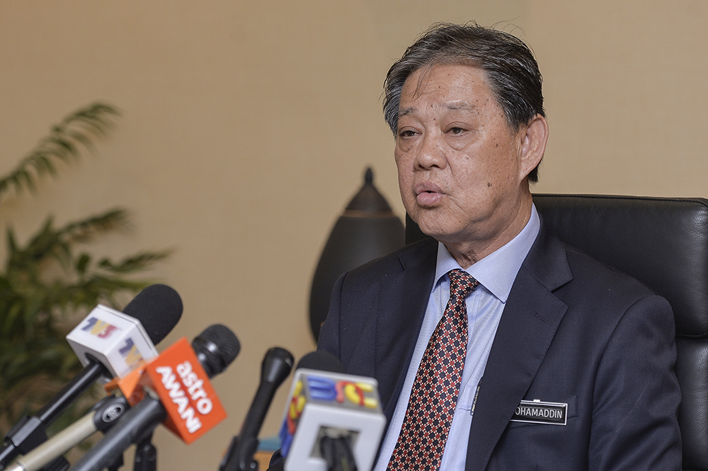 Minister of Tourism, Arts and Culture Datuk Mohamaddin Ketapi speaks to Malay Mail in Putrajaya April 22, 2019. u00e2u20acu201d Picture by Miera Zulyana