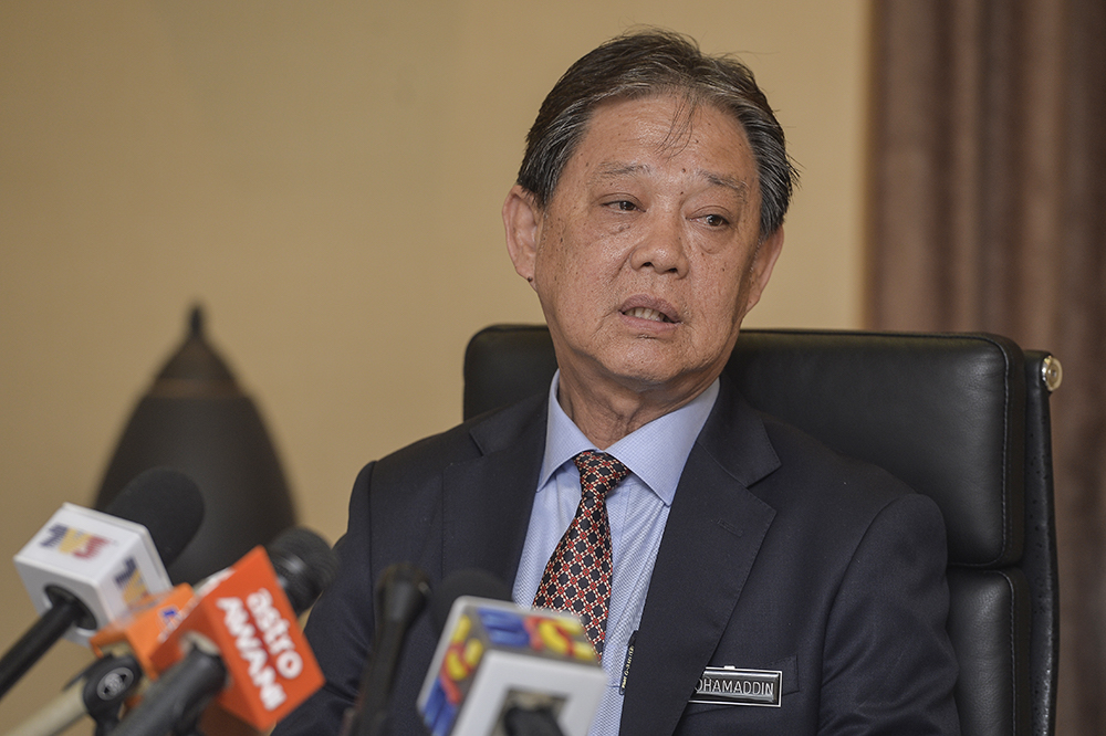 Minister of Tourism, Arts and Culture Datuk Mohamaddin Ketapi speaks to Malay Mail in Putrajaya April 22, 2019. u00e2u20acu201d Picture by Miera Zulyana