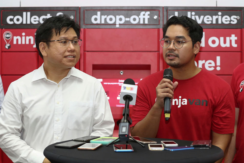 Ninja Van and Prasarana hope that their partnership will benefit commuters and encourage more people to use public transport. — Picture by Yusof Mat Isa