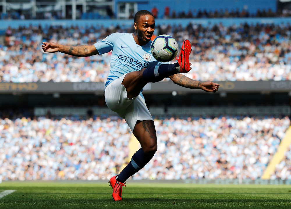 Manchester Cityu00e2u20acu2122sRaheem Sterling in action at the Etihad Stadium, Manchester during the match with Tottenham Hotspur, April 20, 2019. u00e2u20acu201d Reuters pic