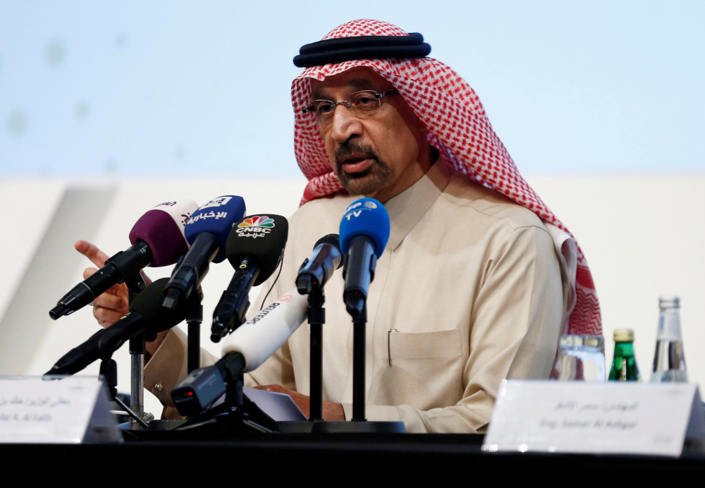 Saudi Energy Minister Khalid al-Falih speaks during a news conference in Riyadh, Saudi Arabia January 9, 2019. u00e2u20acu201d Reuters pic 