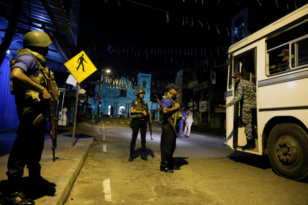Security forces stand guard at St Antony shrine, days after a string of suicide bomb attacks on churches and luxury hotels across the island on Easter Sunday, in Colombo, Sri Lanka April 24, 2019. u00e2u20acu201d Reuters pic 