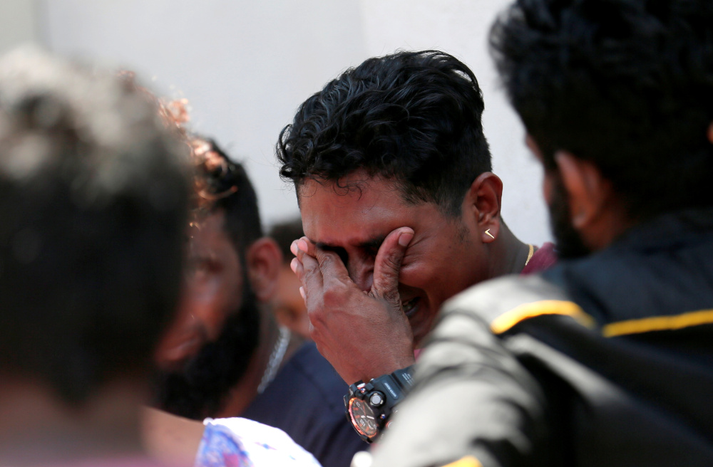 A relative of a victim of the explosion at St Anthonyu00e2u20acu2122s Shrine, Kochchikade church reacts at the police mortuary in Colombo, Sri Lanka April 21, 2019. u00e2u20acu201d Reuters pic 
