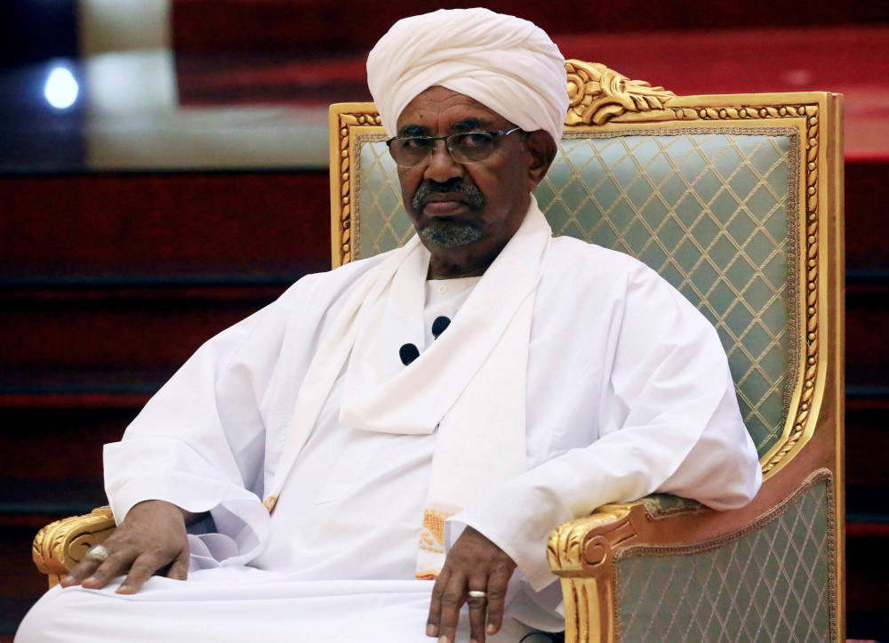 Sudanese President Omar al-Bashir addresses the National Dialogue Committee meeting at the Presidential Palace in Khartoum, Sudan April 5, 2019. u00e2u20acu201d Reuters pic 