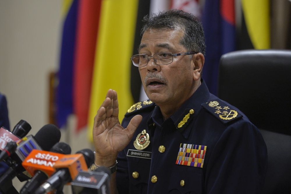 Road Transport Department director Datuk Seri Shaharuddin Khalid speaks during a press conference in Putrajaya April 18, 2019. u00e2u20acu201d Picture by Mukhriz Hazim