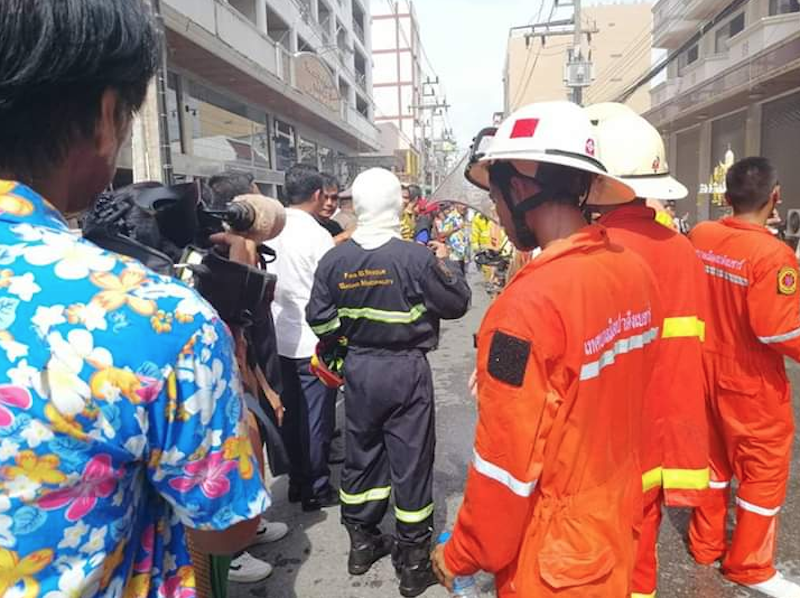 Fire and rescue personnel are pictured on the scene. — Picture via Twitter/Bernamadotcom