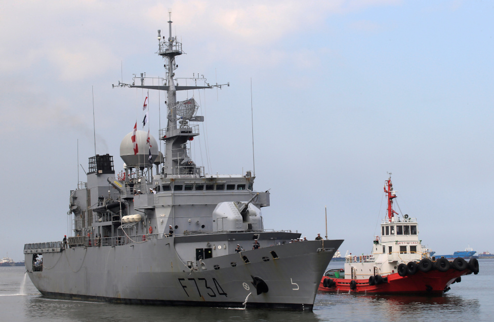 Tugboat escorts French Navy frigate u00e2u20acu02dcVendemiaireu00e2u20acu2122 on arrival for a five-day goodwill visit at a port in Metro Manila, Philippines March 12, 2018. u00e2u20acu201d Reuters pic 