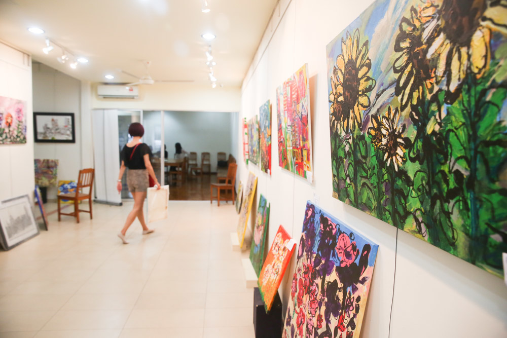 The gallery at United Voice’s centre in Petaling Jaya is filled with artwork done by its members. — Picture by Choo Choy May