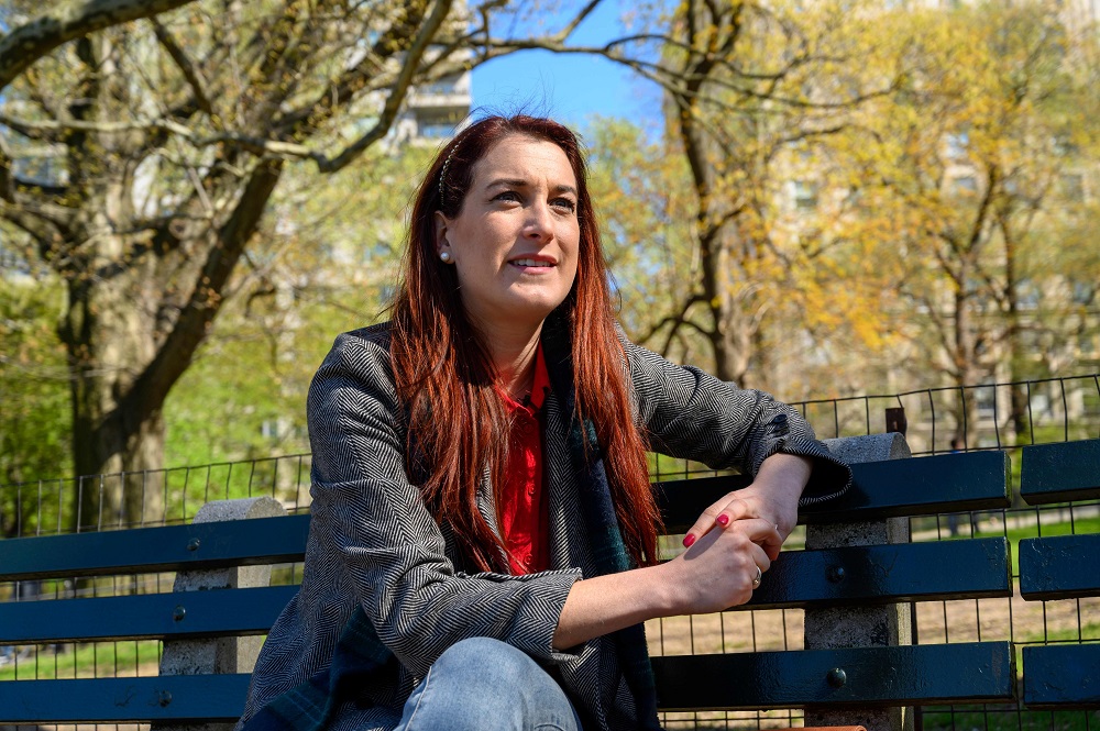 Venezuelan-American comedian, writer, and actress Joanna Hausmann speaks during an interview in Central Park in New York April 17, 2019. u00e2u20acu201d AFP pic 
