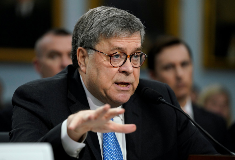 US Attorney General William Barr testifies on the Justice Departmentu00e2u20acu2122s budget proposal before a House Appropriations Subcommittee hearing on Capitol Hill in Washington, US, April 9, 2019. u00e2u20acu201d Reuters pic 