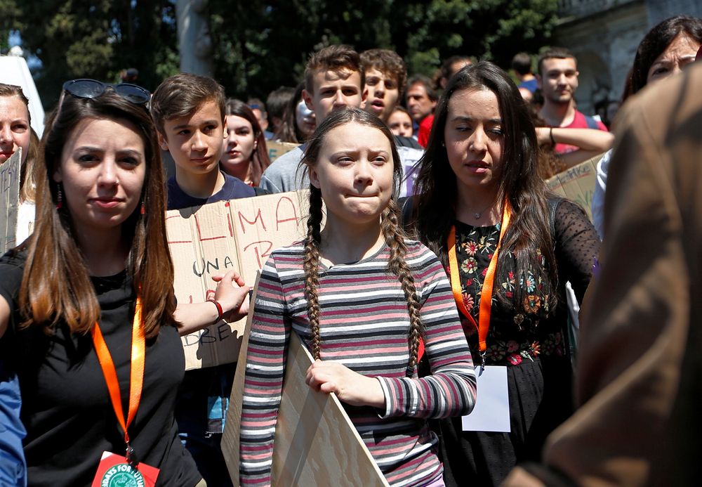 Greta Thunberg joins Italian students to demand action on climate change, in Piazza del Popolo, Rome, Italy April 19, 2019. u00e2u20acu201d Reuters pic