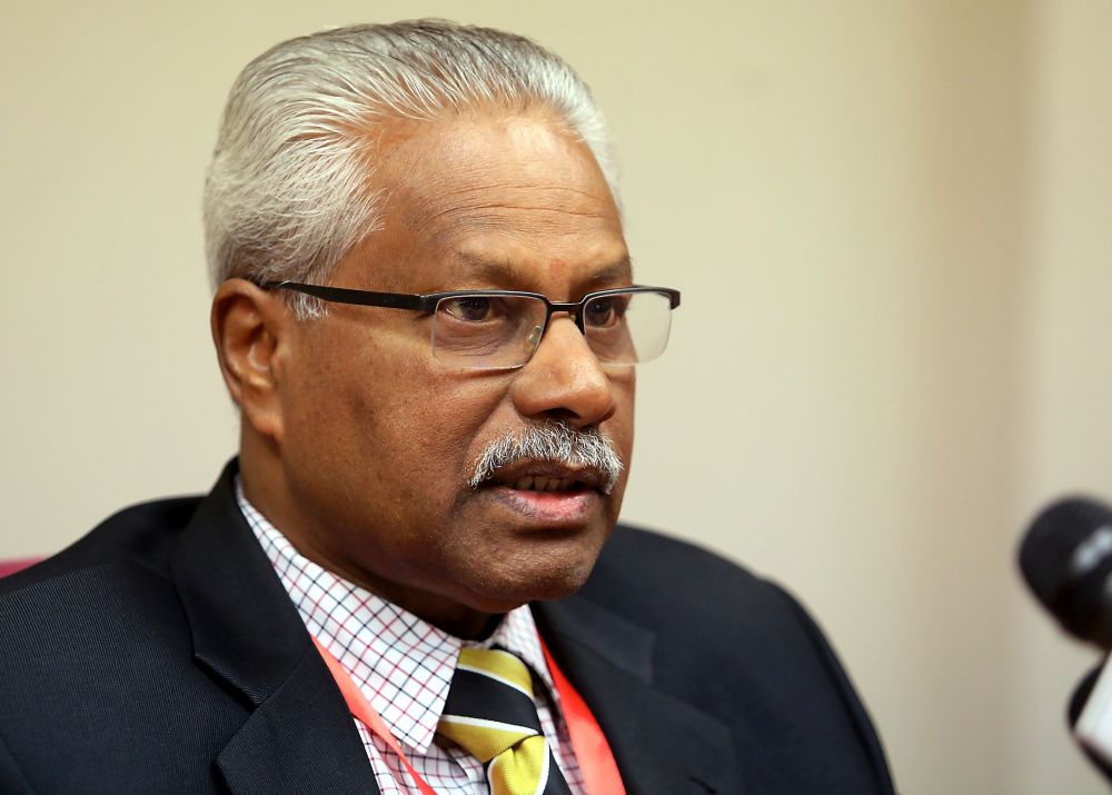 Perak state Health Committee chairman A. Sivanesan speaks to reporters after the state assembly April 17, 2019. u00e2u20acu201d Picture by Farhan Najib 