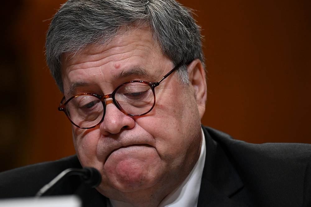 US Attorney General William Barr testifies before a Senate Appropriations Subcommittee hearing in Washington April 10, 2019. u00e2u20acu201d Reuters pic