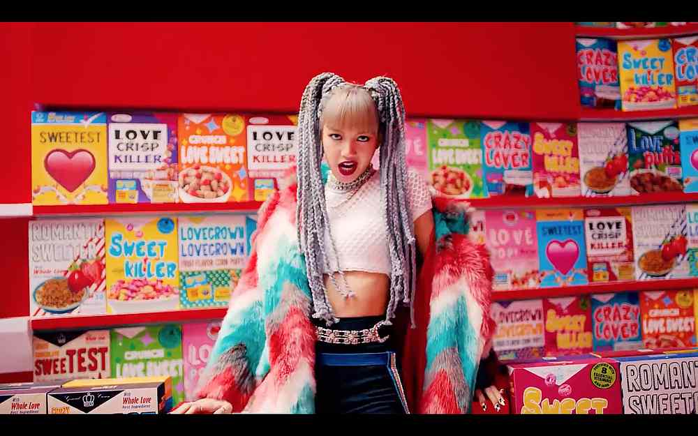 One of the sets on 'Kill This Love' appears to be inspired by the famous Cereal Killer cafe in London. u00e2u20acu201d Screengrab from YouTube/BLACKPINK