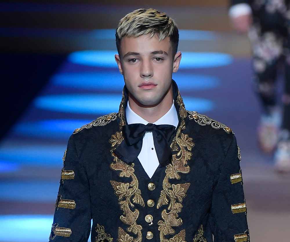 Cameron Dallas, who regularly models for Dolce & Gabbana, as seen here for the fall-winter 2018-2019 season, is the most popular male model on social media. u00e2u20acu201d AFP pic