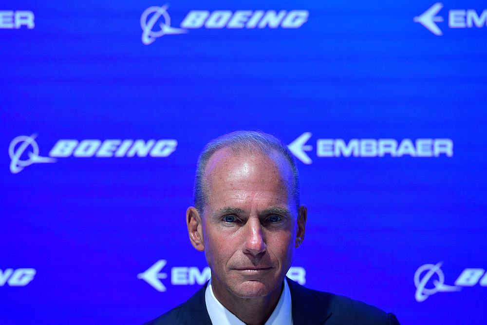 Boeing CEO Dennis Muilenburg during an event at the Farnborough Airshow, south west of London July 16, 2018. u00e2u20acu201d AFP pic