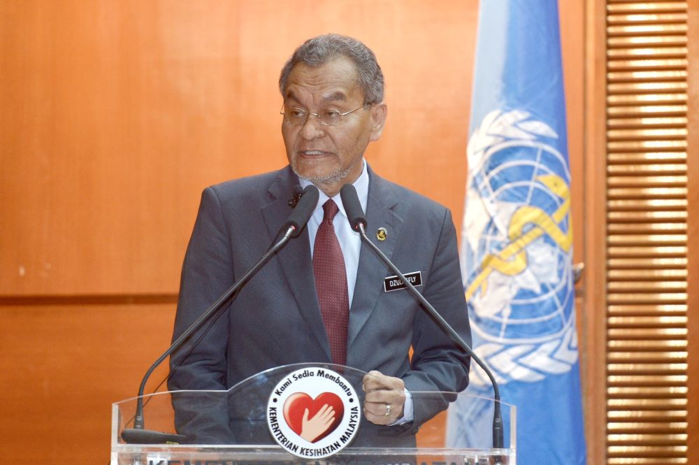 Health Minister Datuk Seri Dzulkefly Ahmad speaks during a World Health Day event in Putrajaya April 8, 2019. u00e2u20acu201d Picture by Mukhriz Hazim