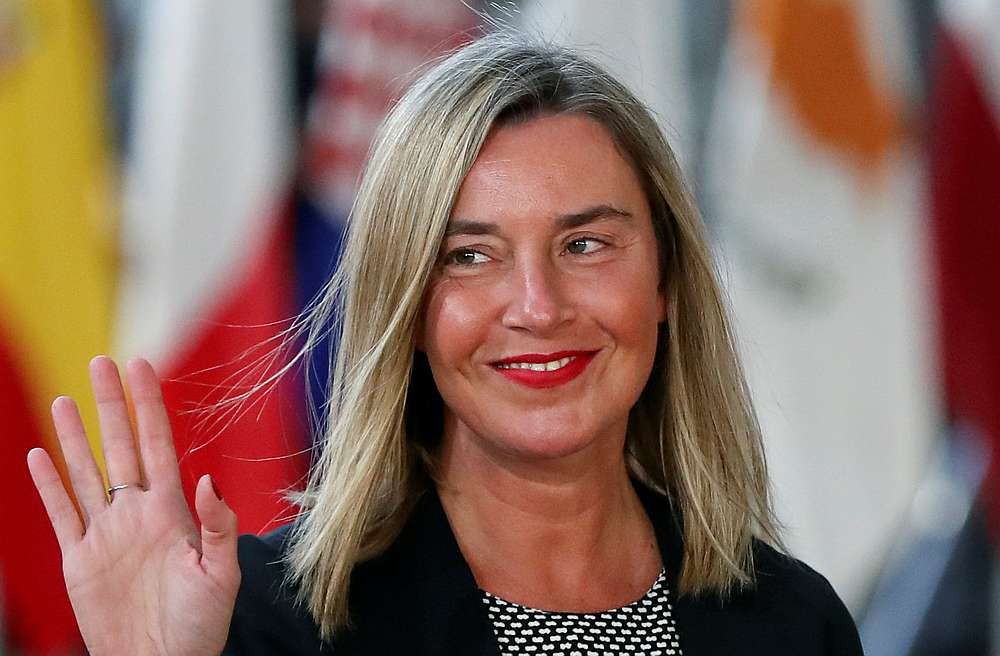 European Union High Representative for Foreign Affairs and Security Policy Federica Mogherini wavesat an extraordinary European Union leaders summit in Brussels, Belgium April 10, 2019. u00e2u20acu201d Reuters pic