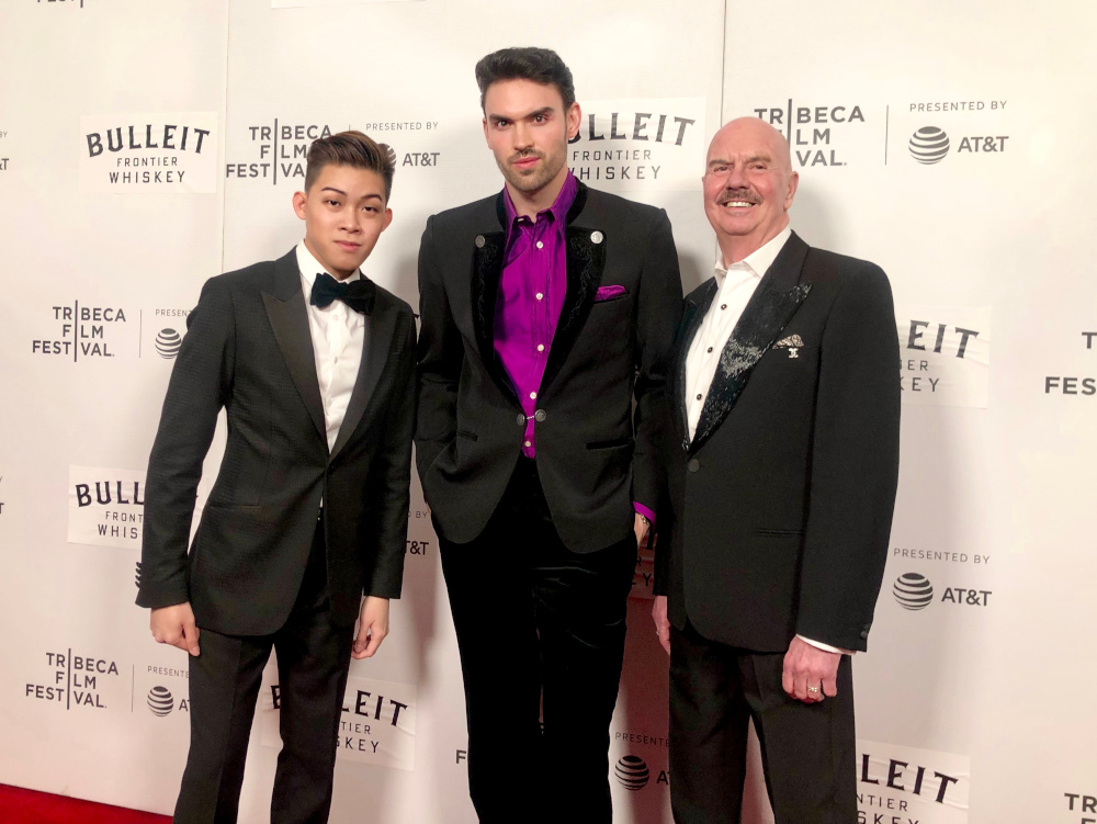 (From left) Darius Shu, Arron Blake and Philip Brisebois on the red carpet premiere at Tribeca Film Festival 2019, New York. u00e2u20acu201d Picture courtesy of Darius Shu