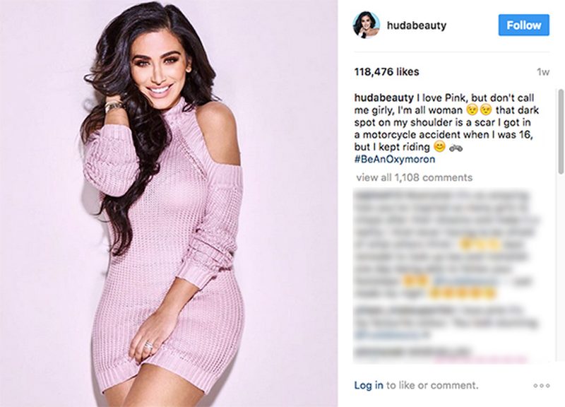 A screenshot of Huda Beautyu00e2u20acu2122s Instagram page. u00e2u20acu2022 AFP pic