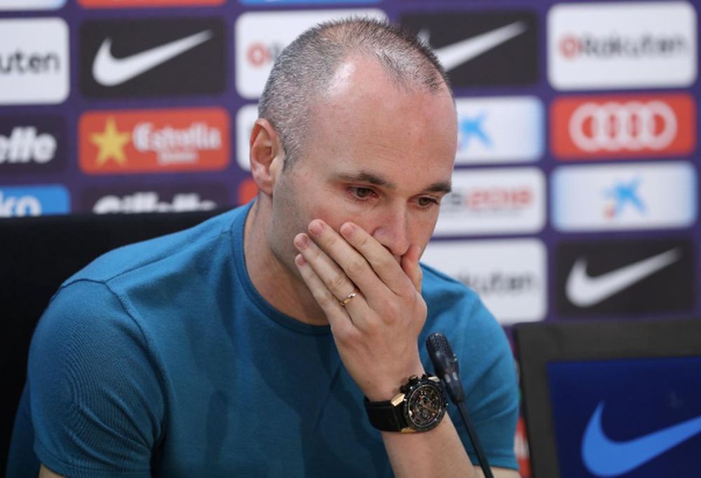 FC Barcelonau00e2u20acu2122s Andres Iniesta during the press conference at Ciutat Esportiva Joan Gamper, Barcelona, Spain, April 27, 2018. u00e2u20acu201d Reuters pic