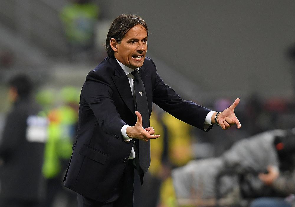 Lazio coach Simone Inzaghi during the Serie A match with AC Milan at the San Siro, Milan April 13, 2019. u00e2u20acu201d Reuters pic