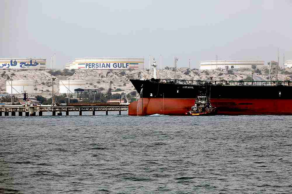 An Iranian tanker docking at the platform of the oil facility in the Khark Island, on the shore of the Gulf March 12, 2017. u00e2u20acu201d AFP pic