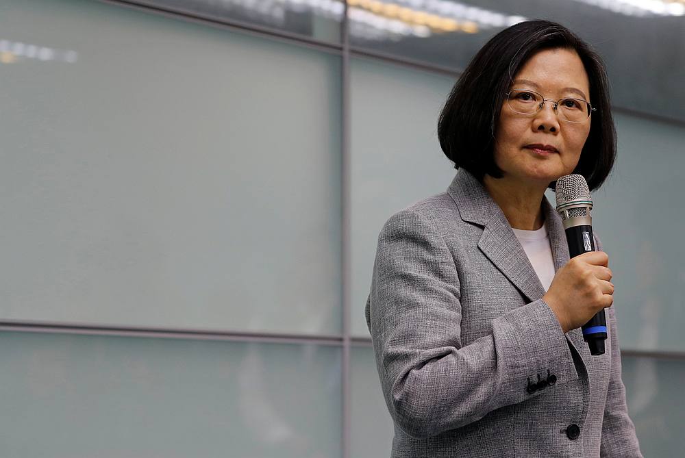 Taiwan President Tsai Ing-wen speaks before signing up for Democratic Progressive Party's 2020 presidential candidate nomination in Taipei March 21, 2019. u00e2u20acu201d Reuters pic