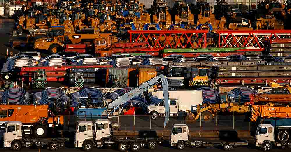 Newly manufactured vehicles await export at a port in Yokohama, Japan January 16, 2017. u00e2u20acu201d Reuters pic