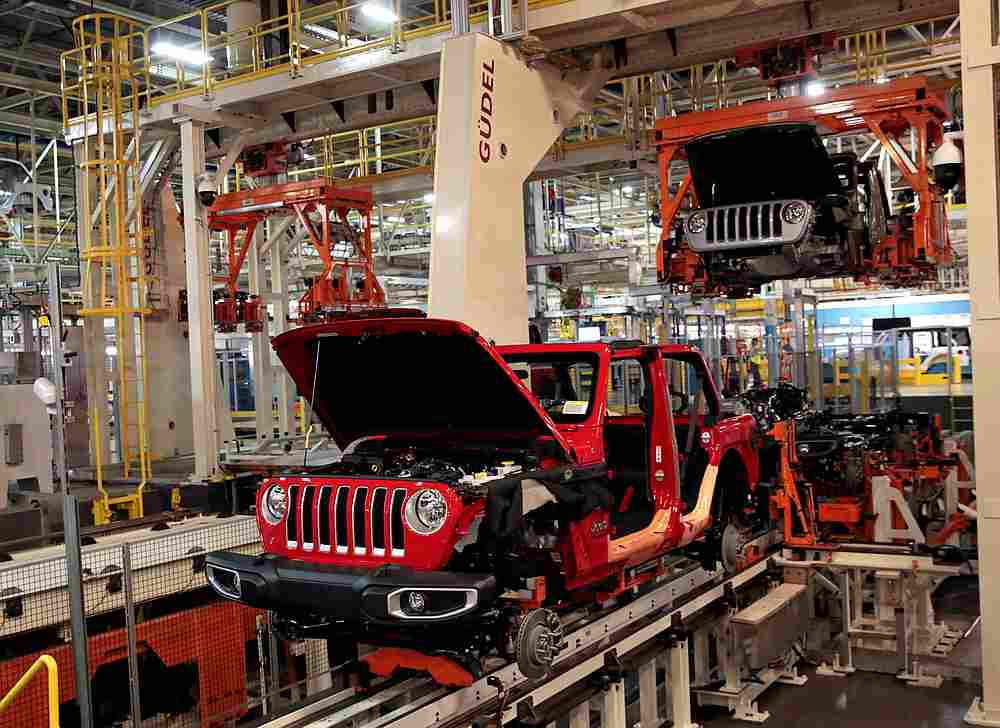 2019 Jeep Wranglers move on the assembly line that transfers the frame to the chassis at the Chrysler Jeep Assembly plant in Toledo, Ohio November 16, 2018. u00e2u20acu201d Reuters pic