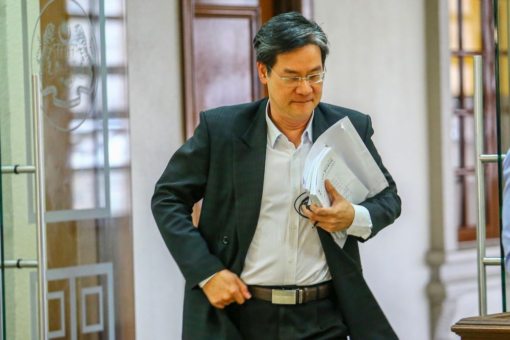 Datuk Wong Nai Chee, ex-political secretary to Datuk Seri Najib Razak, is pictured  at the Kuala Lumpur Court Complex April 23, 2019. — Picture by Hari Anggara