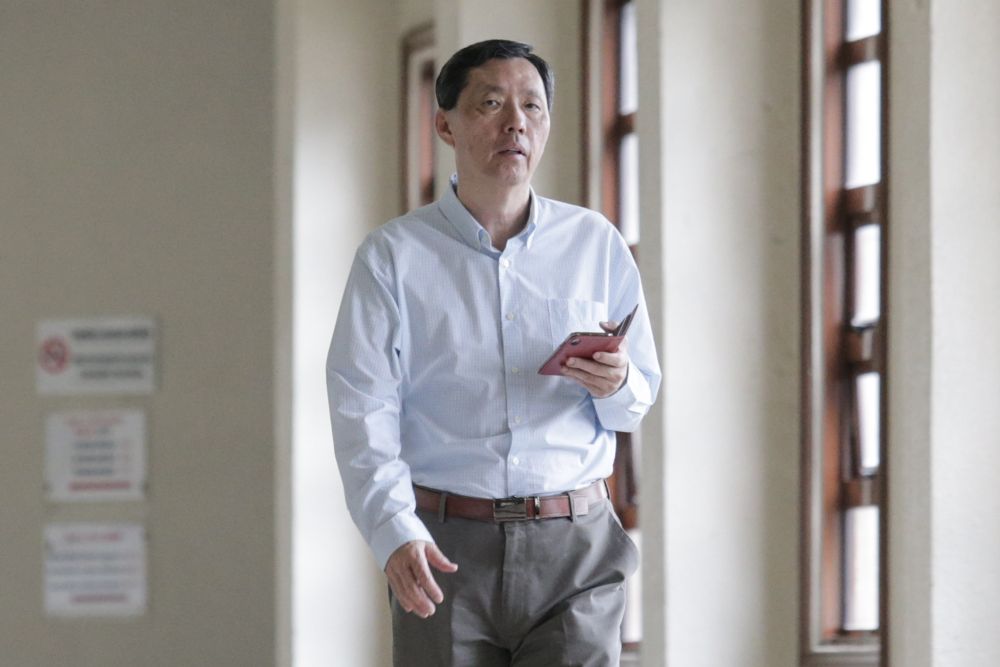 Datuk Lew Choon Lai is pictured at the Kuala Lumpur Court Complex April 30, 2019. ― Picture by Ahmad Zamzahuri