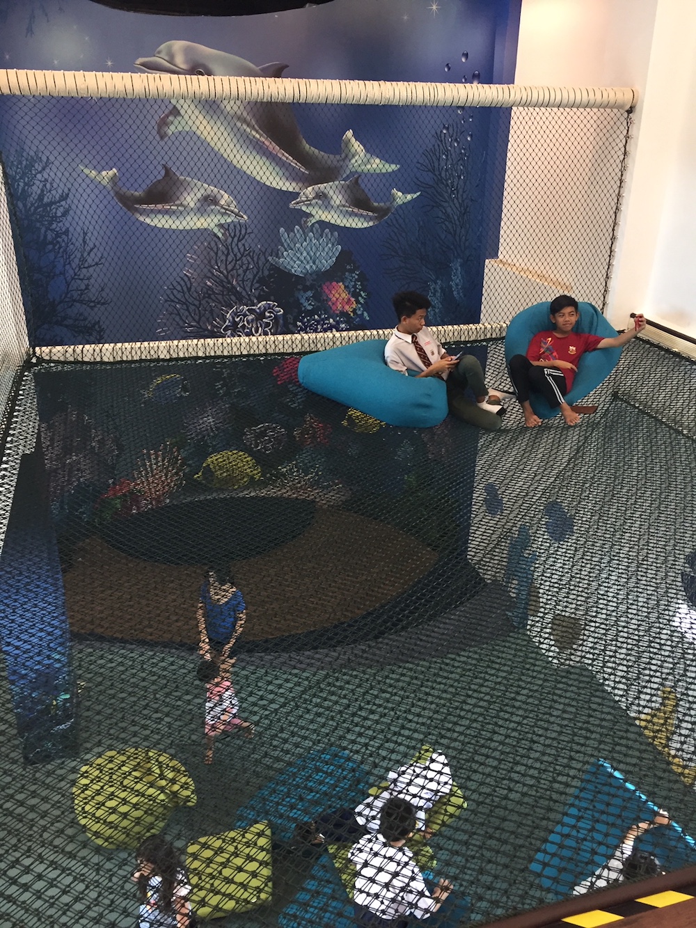 The climbing and play areas in the library’s children section. — Picture by Julia Chan