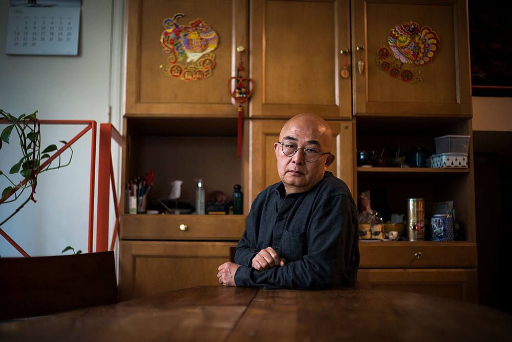Chinese writer Liao Yiwu poses during a photo session in Paris on April 2, 2019. u00e2u20acu201d AFP pic