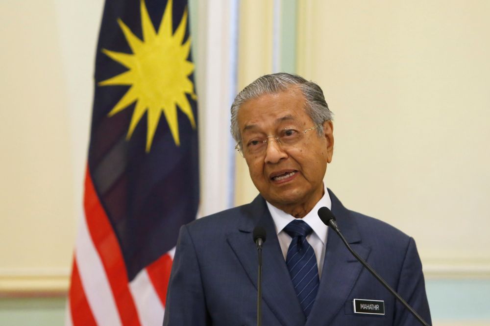 Malaysia Prime Minister Tun Dr Mahathir Mohamad speaks during a joint news conference with Singaporeu00e2u20acu2122s Prime Minister Lee Hsien Loong in Putrajaya April 9, 2019. u00e2u20acu201d Picture by Mukhriz Hazim