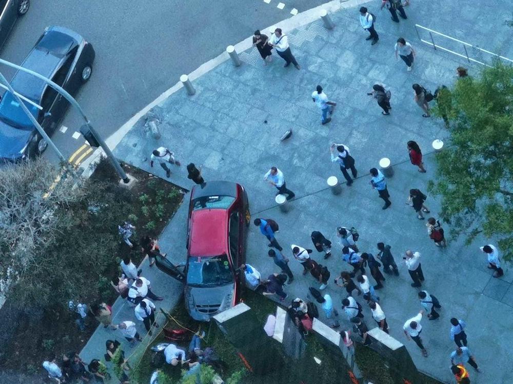 The aftermath of the accident at Marina Bay Financial Centre. u00e2u20acu201d Courtesy of Ben Lee via TODAY