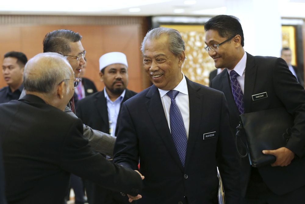 Home Minister Tan Sri Muhyiddin Yassin is pictured in Parliament April 4, 2019. u00e2u20acu201d Picture by Yusof Mat Isa